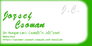 jozsef csoman business card